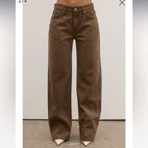 Bronzed Snake Brown Denim Jeans